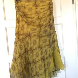 Silk Chiffon Fishtail Skirt